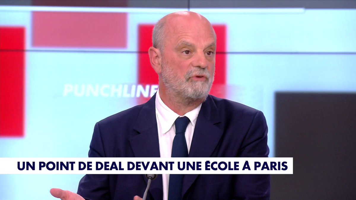 Après la présence d'un point de deal devant une école à Paris, Jean-Michel Blanquer, ancien ministre de l'Éducation nationale, réagit dans #Punchline : «On peut pas dire que l'école va mal, c'est la société qui va mal, surtout».