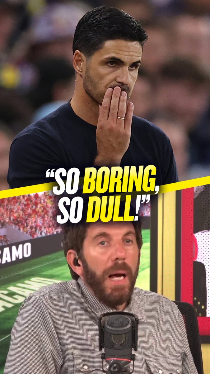 🥱 "I just think you're so dull, boring, one-dimensional." 😴 "To watch Arsenal is *so* dull..." Andy Goldstein rips in to Arsenal for their style of play in their win over Aston Villa 👀