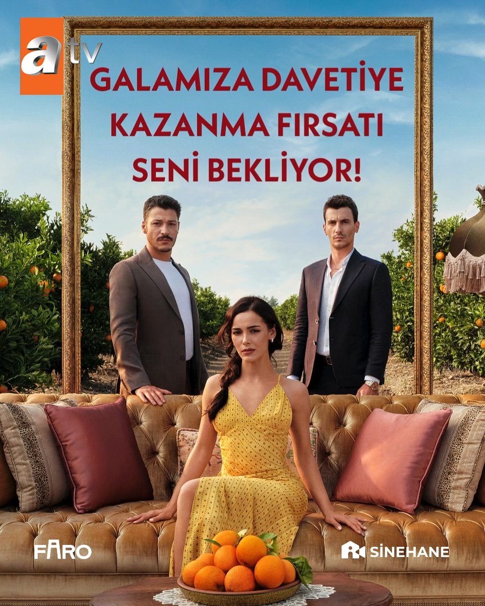 Mercan Köşk’ün yolculuğu başlamak üzereyken, seni de bu büyük heyecana ortak olmaya çağırıyoruz 🍊 İlk bölümü oyuncular ve dizi ekibiyle birlikte izlemek ister misin? 🍿 Dizimizin dünyasına yakışacağını düşündüğün bir replik öner, 5 Eylül Cumartesi akşamı Tarsus’ta gerçekleşecek Mercan Köşk galasına çift kişilik davetiye kazanma şansı yakala! 👑 Seçilen 20 kişiden biri olmak için: 1️⃣ Mercan Köşk resmi hesabını takip ettiğinden emin ol 📲 2️⃣ Bu gönderiye, tek cümlelik replik önerilerini yaz ✍️ 3️⃣ #MercanKöşk etiketini kullanmayı unutma 🍊 Katılım 3 Eylül Perşembe saat 22.00’ye kadar geçerlidir. Seçilen 20 kişiye özel mesaj yoluyla ulaşılacaktır. Katılım 18 yaş ve üzeri kişilerle sınırlıdır. Hazırsan, #MercanKöşk galasında buluşalım! ❤️🔥 atv FARO Sinehane