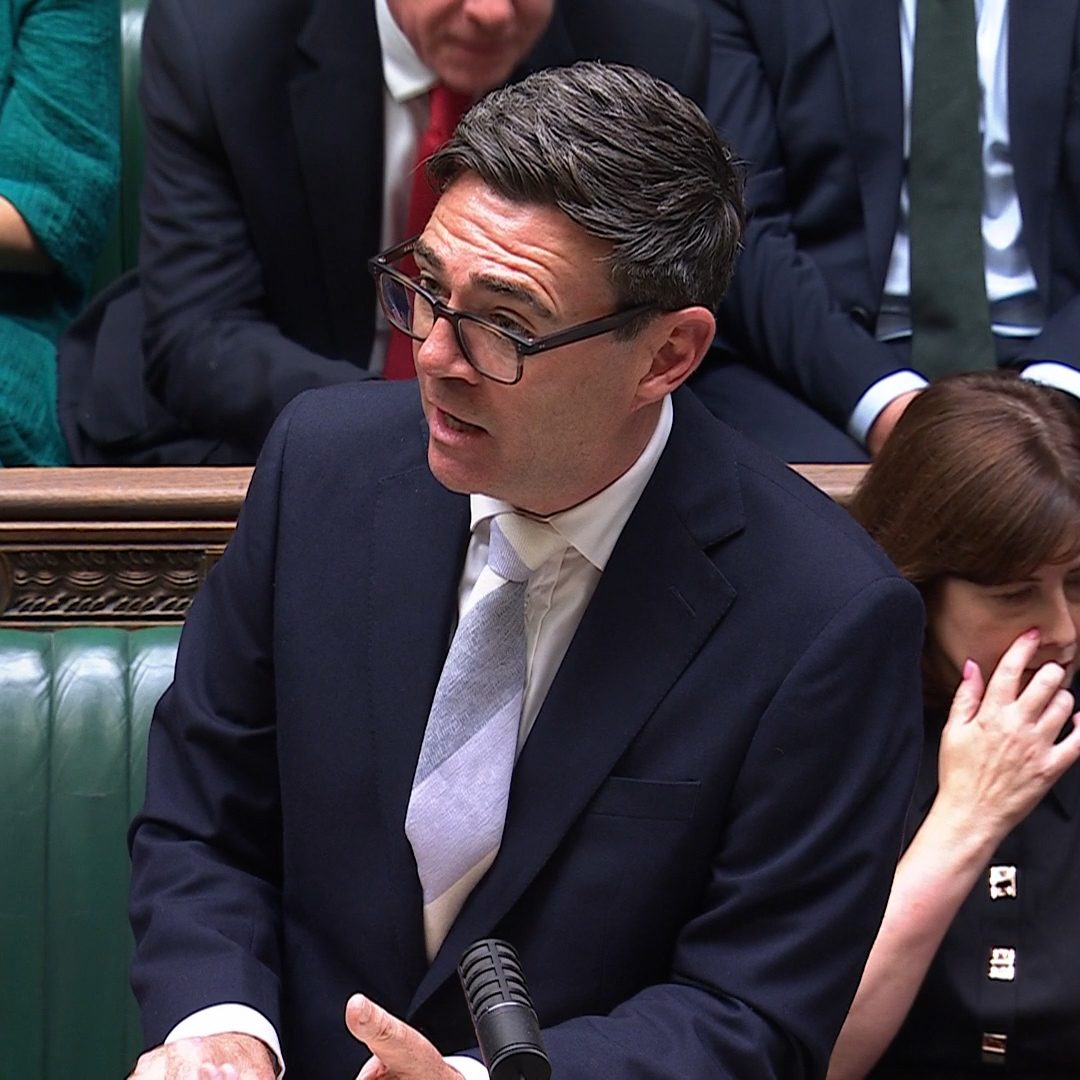 'He really needs to look into the facts a little more...' Andy Burnham faces off with Reform's Richard Tice during his first address to MPs as Prime Minister.