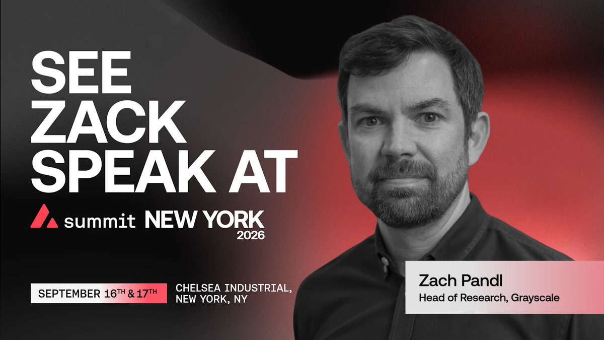 More capital is going natively onchain. Asset managers have a choice: meet it there or fall behind. At Summit, Zach Pandl of Grayscale will explain why tokenized products, stablecoins and DeFi are becoming harder for investors to ignore. Tickets: