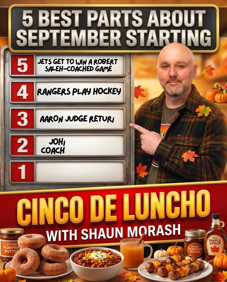 Morash ranks the best parts about September starting🍂🏈 Shaun Morash