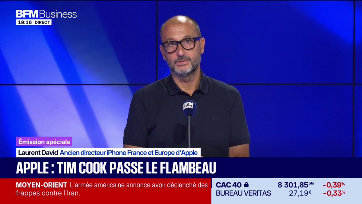 🍏 Tim Cook, celui qui a dû succéder à Steve Jobs "Dès que l’on apprend la nouvelle, on sort de réunion et on voit les gens hagards dans les bureaux. Tim était là pour rassurer tout le monde et donner l’ordre de marche" 💬 Laurent David, ex-directeur iPhone France 🎙️ François Sorel