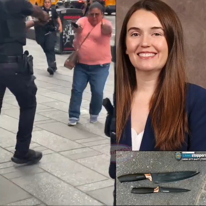 Another angle of the high calorie woman shot yesterday after stabbing two people in Times Square 🔪 One of the victims, Erin Piacenti (32, photo below), was an executive with Bank Of American and died from her wounds after being transported to the hospital. A male victim who was stabbed is expected to survive. Pamela Cisneros, the killer, died from an injection of Speer 9mm 124gr bonded JHPs. Plan for possible 18''+ penetration scenarios accordingly... #CityLife #cops #NYPD #obesity #penetration #stabbing #crime #decay #NewYork #TimesSquare #urban #democrats #diabetes #BankOfAmerica