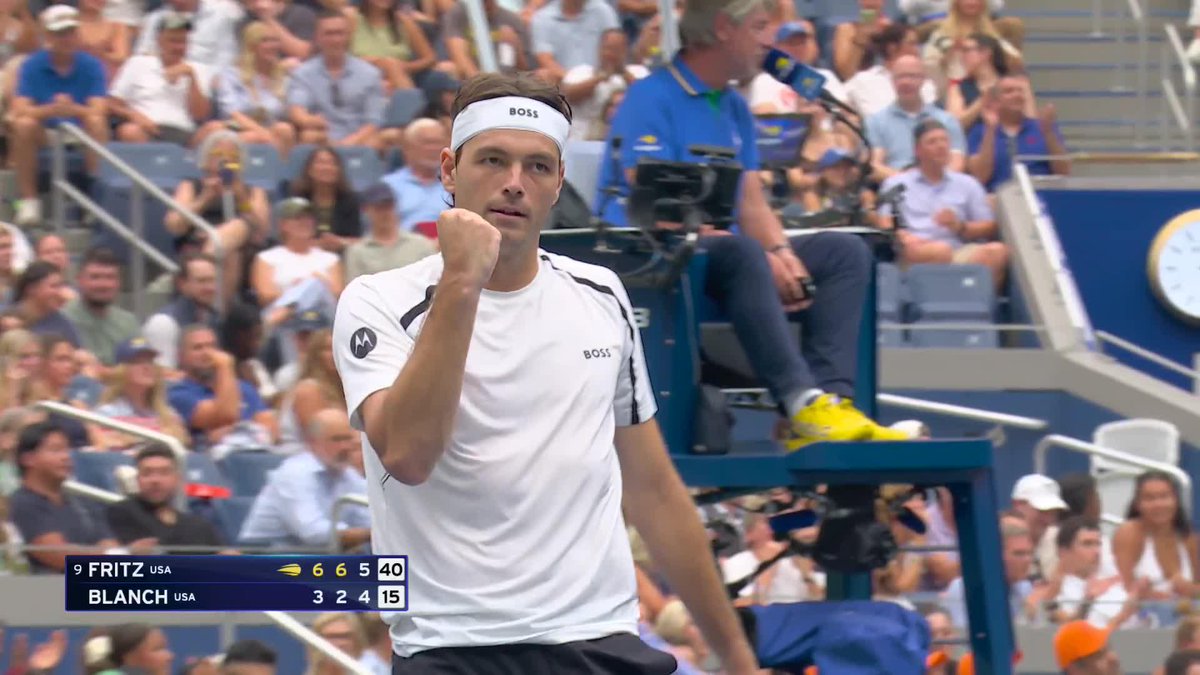 Clinical. Taylor Fritz sees off wild card Blanch 6-3, 6-2, 6-4!