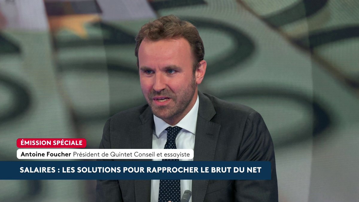 🔴 🗣️ "La seule manière à court terme de faire en sorte que les gens qui travaillent gagnent mieux leur vie, c'est de leur rendre une partie (...) de ce qu'on leur prend, (...) c'est-à-dire de réduire l'écart entre le brut et le net", estime l'essayiste Antoine Foucher. #canal16