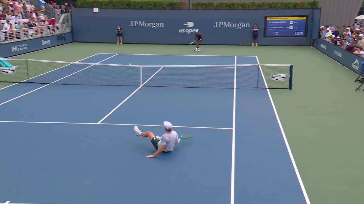Falling down and STILL finds the winner! 😱 Take a bow, Tristan 👏