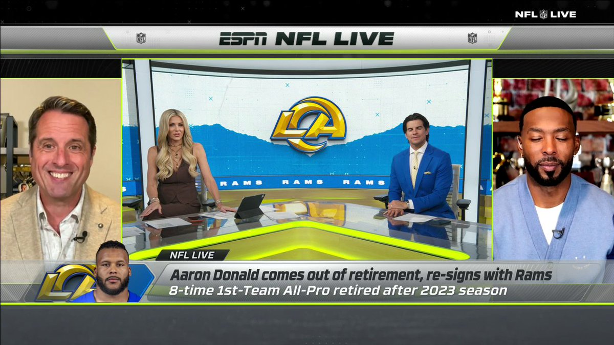 “A Week 2 or 3 debut looks more likely than Week 1.” Dan Graziano on when he believes Aaron Donald might step onto the field for the Los Angeles Rams 👀