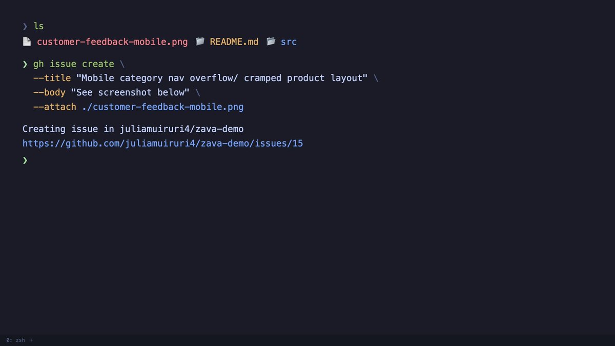Sometimes it's easier to show than tell. We're sure this update will help with that. 👀 GitHub CLI now has a repeatable --attach flag that uploads a local image or video. Reference it inline in an issue, pull request, or comment body. Available now to all users on GitHub across all plans. 🎉