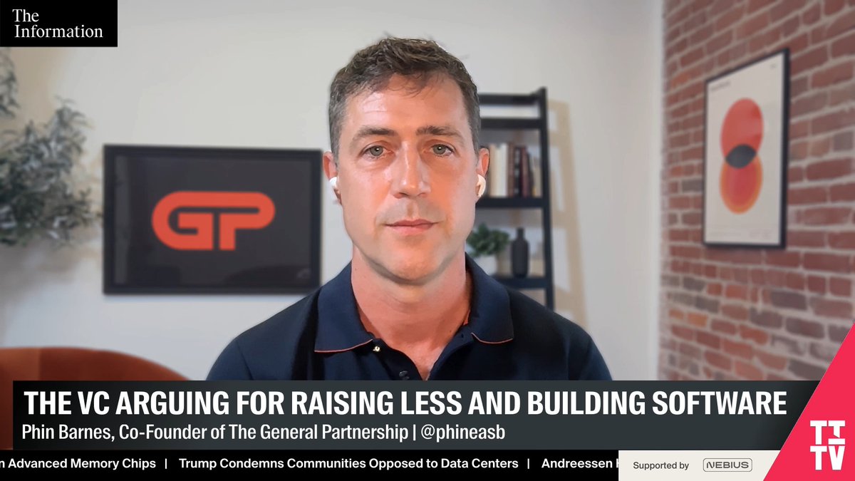 Massive VC investments can leave startup founders heavily diluted—and push their companies into businesses they never intended to build. The General Partnership ("TheGP") co-founder Phin Barnes: "This business model that works is not what they intended to pursue, but it's where they end up." "And I think founders deserve better than sort of being a victim of the, the capital machine."