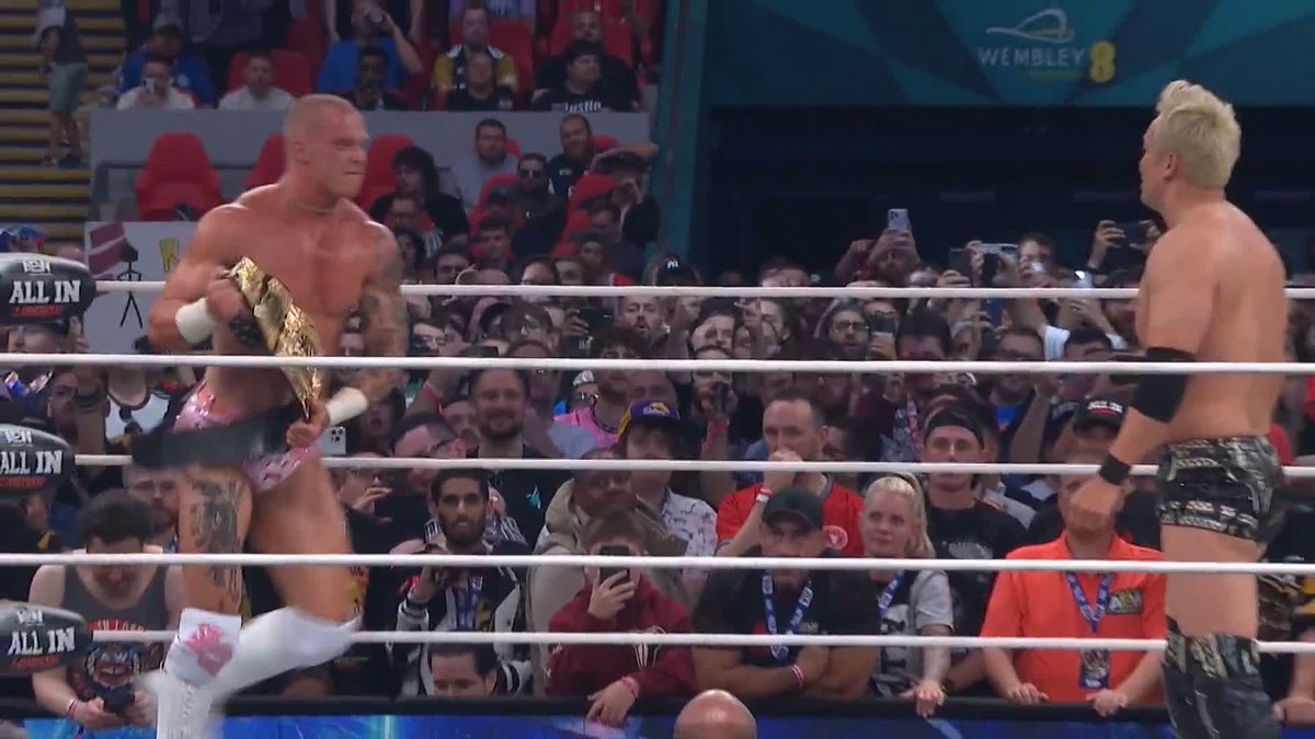 A whipped puppy moment for Kyle Fletcher. Ouch. Okada demanded he raised his hand, and he did it. He knows Don Callis hid that screwdriver for Okada. I hope this isn't a slow turn. Fletcher needs to move on. Stepping aside for Ospreay was a good start.