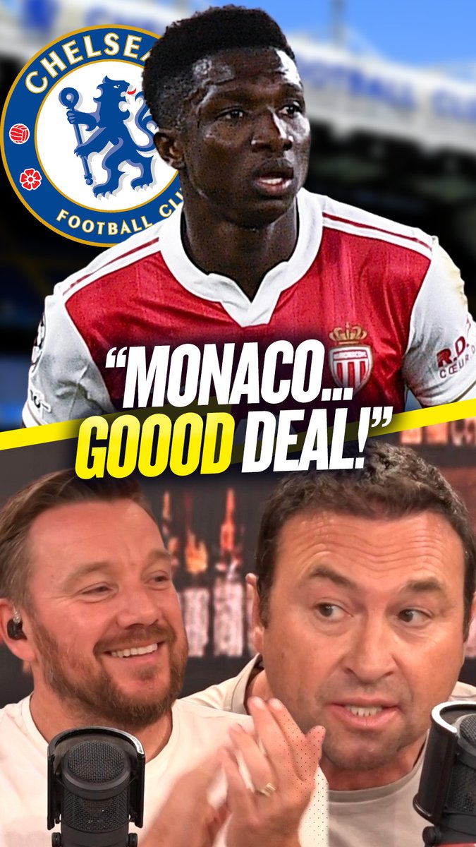 🫣 Jason: "Monaco have absolutely rolled us..." 🤣 Jamie: "Monaco, goooood deal, Jase." O'Hara was loving it as Cundy gave his reaction to Chelsea's deal for Lamine Camara collapsing