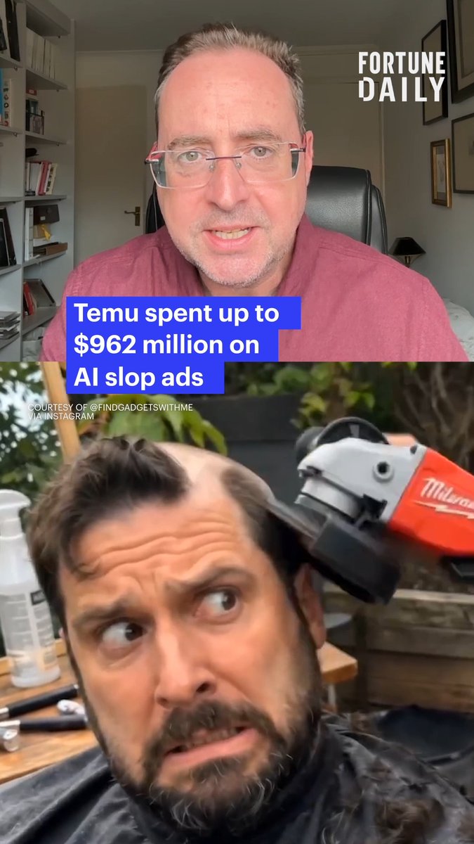 Temu spent up to $962 million on ads that helped finance an army of fake creators on Meta platforms. On #FortuneDaily, Jim Edwards reveals the scale of Temu’s “AI-slop” problem.