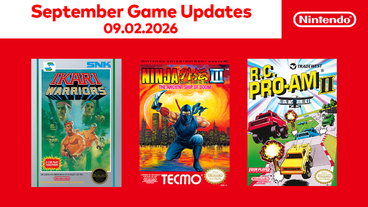 Three classic games are now available to play for #NintendoSwitchOnline members! #NES: ☑️ Ninja Gaiden III™: The Ancient Ship of Doom ☑️ IKARI WARRIORS ☑️ R.C. PRO-AM™ 2