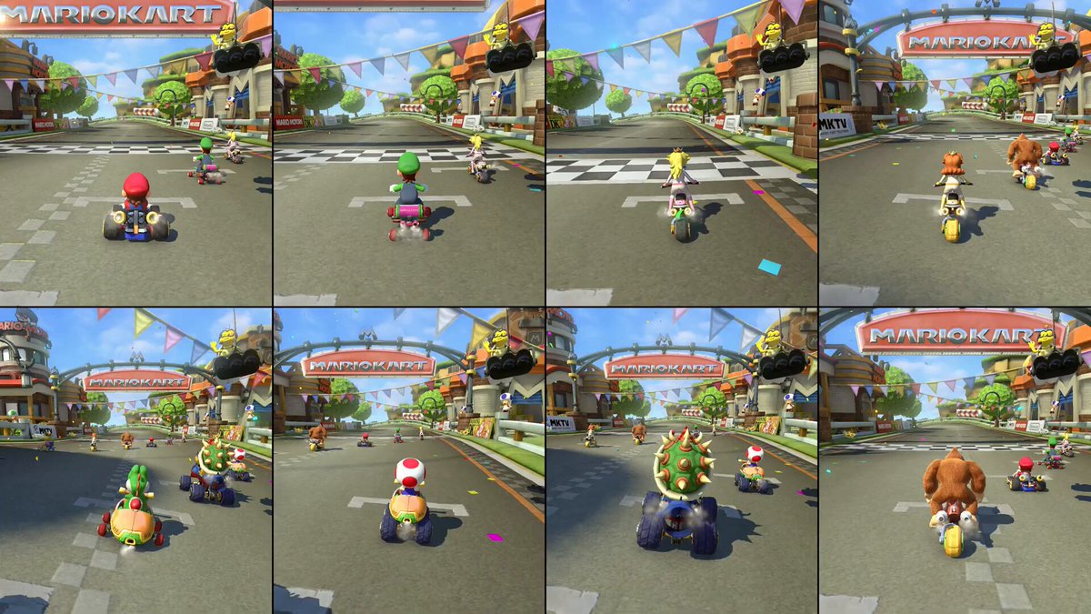 a look at Mario Kart 8 Deluxe - 8 player split-screen on Switch 2