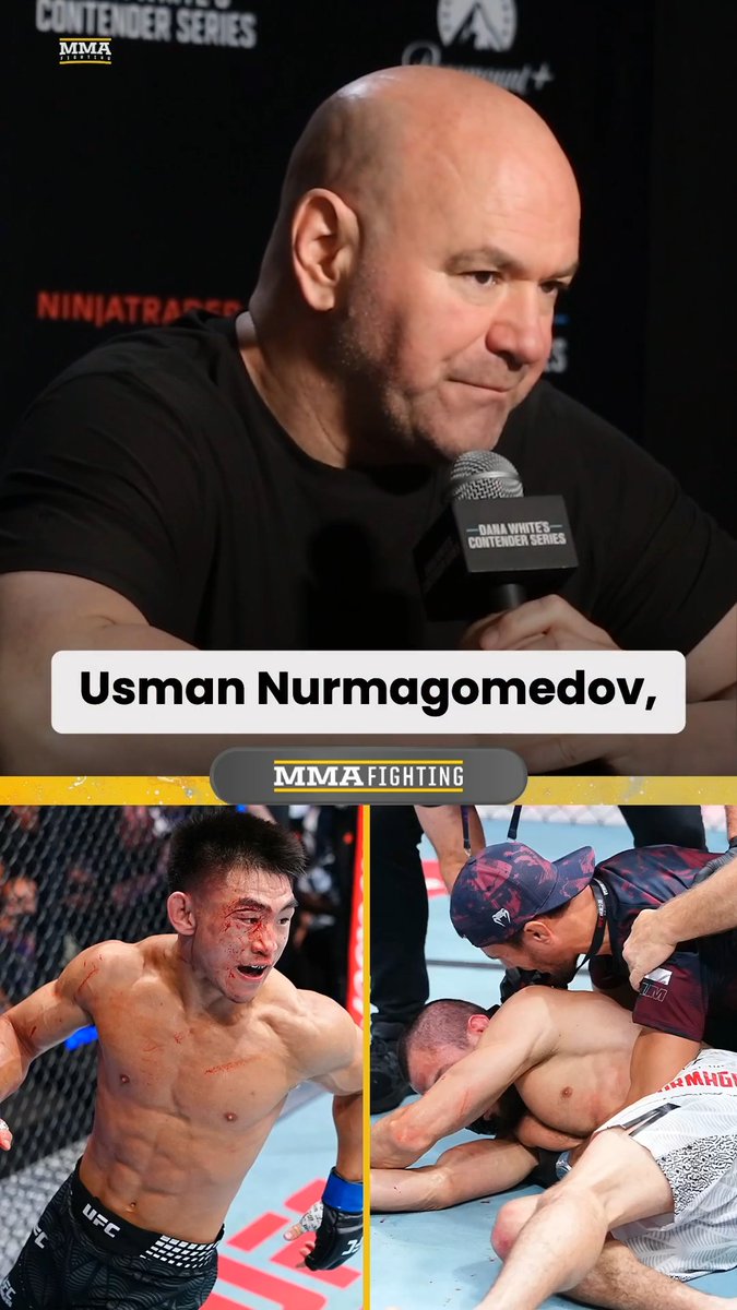 Dana White addresses Usman Nurmagomedov rushing into the octagon following Umar Nurmagomedov’s loss at #UFCShanghai: "He definitely did [cross the line]."