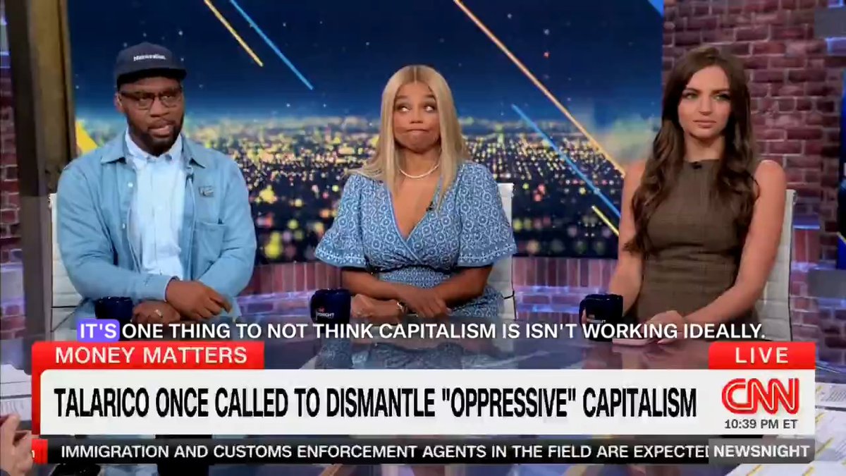On CNN NewsNight, The Atlantic’s Jemele Hill argues that capitalism is oppressive and bound up in white supremacy. Kmele Foster: “It's one thing to not think capitalism isn't working ideally. It's another thing entirely to insist that it is oppressive, that it is bound up with white supremacy. Hill: “How is it not?” Foster: “I've always preferred Adam Smith's description of capitalism as the natural system of liberty. The idea that people can own property, that they can exchange it freely with one another for profit, that they can find ways to put their resources to good use and profit in a way that is actually beneficial to everyone else, that there can be gains from trade that are mutually beneficial. These are foundational ideas that have created more wealth than any other system in human history. That is what capitalism is! That is not white supremacy.” Hill: “Do you think capitalism has always worked that way?” Foster: “I've actually just described the basic facts of the economics.” Hill: “That ain't how it's always worked.” Foster: “Slavery is an institution that is older than writing. It predates capitalism. The notion that white supremacy and all these other things are bound up with capitalism in an intrinsic and fundamental way is so absurd and laughable, it barely needs to be defended.” Hill: “How was it absurd?” Foster: “It barely needs to be defended.” Hill: “What do you mean it barely needs to be defended?” Foster: “You actually have to articulate what the connections is. How are these two things the same? I'm talking about private property, the right to exchange and sell with whomever you like. What does that have to do with white supremacy? … What is the white supremacy dynamic of private property?“