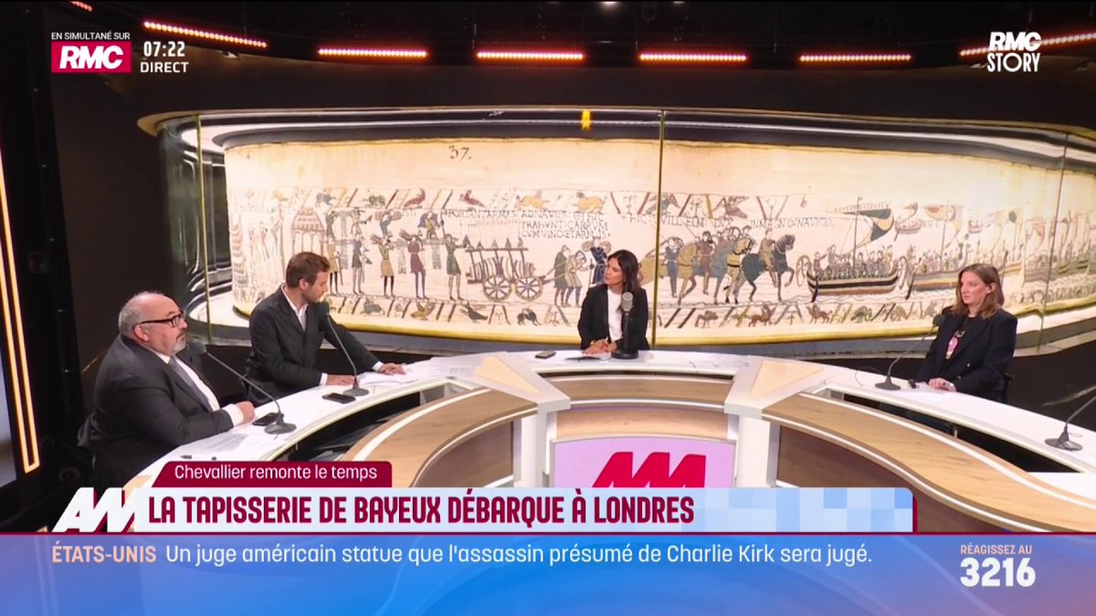 ✨ Emmanuel Macron inaugure aujourd’hui l’exposition de la célèbre tapisserie de Bayeux, et ça se passe à Londres #ApollineMatin