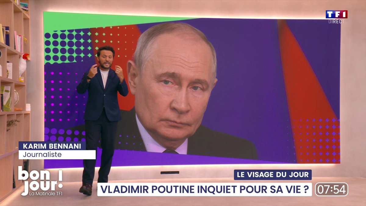 🇷🇺 Vladimir Poutine inquiet pour sa vie ? C'est la presse britannique, The Economist qui l'a annoncé. Le président russe aurait dit "Ils vont me pendre", en parlant des Russes. 📺 Le visage du jour avec Karim Bennani | #BonjourLaMatinaleTF1