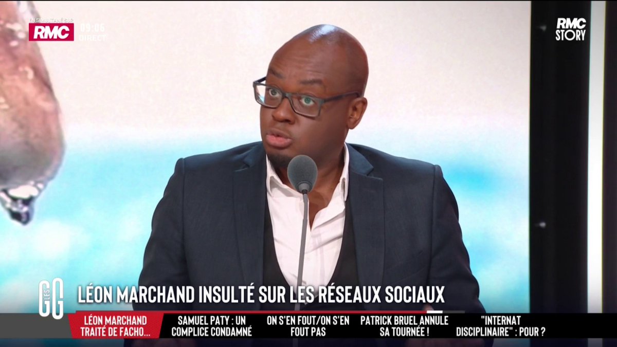 🔴 « Sale blanc » : Léon Marchand insulté pour refuser de se positionner politiquement 🎙️ Abel Boyi : "Je ne comprends pas ces anti-racistes qui ont le combat à géométrie variable. C'est une insulte raciste". #GGRMC