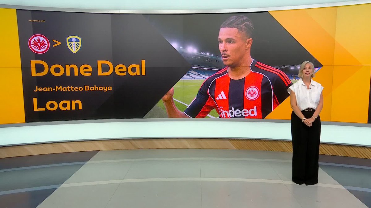 Leeds United have completed the signing of Jean-Matteo Bahoya from Eintracht Frankfurt on loan for £1.7m with an option to buy. 🚨