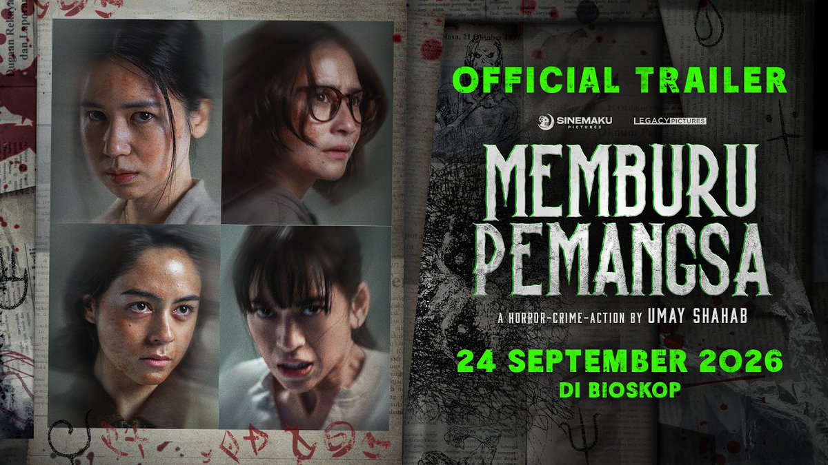trailer terbaru film "Memburu Pemangsa" yang ngejelasin lebih detil terkait korelasi genre crime campur hororrnya, triggering banget. cukup penasaran liat percobaan Umay ngedirect film horror-crime-action gini. jangan-jangan ya malah lebih oke ngedirect genre model gini 😂