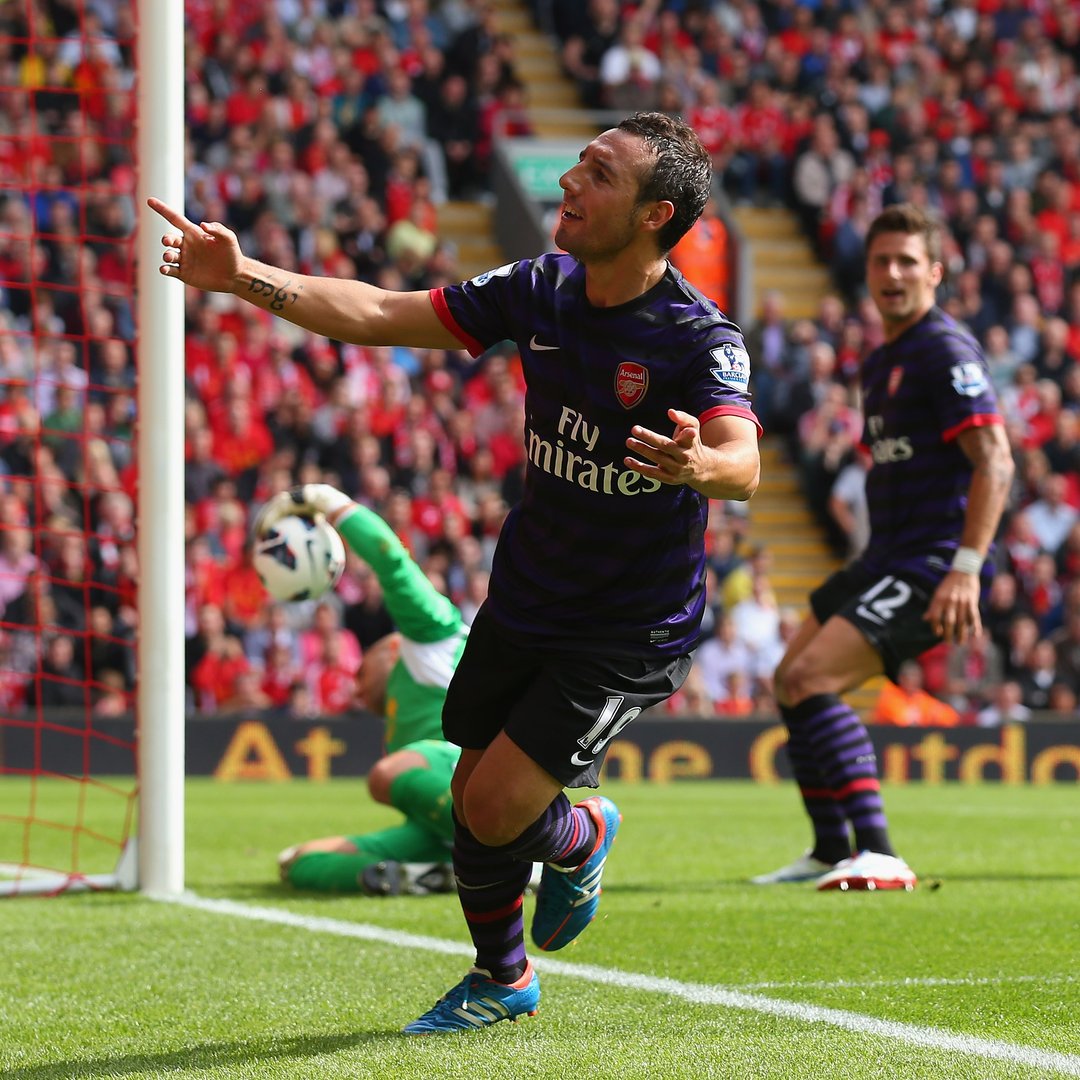 14 years ago today, Santi Cazorla scored his first goal for The Arsenal.