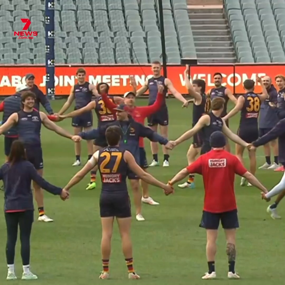 Ahead of their sudden-death final, Crows players and staff have united for team-building exercises in the middle of Adelaide Oval at tonight's open training session. Saturday night’s Bulldogs blockbuster is sold out. All the action is LIVE and FREE on Channel 7 and 7plus.