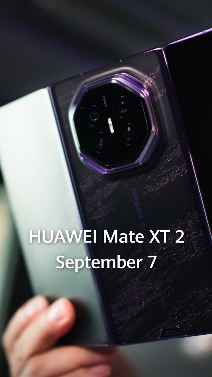 Get ready for the HUAWEI Mate XT 2 | ULTIMATE DESIGN, launching on September 7!