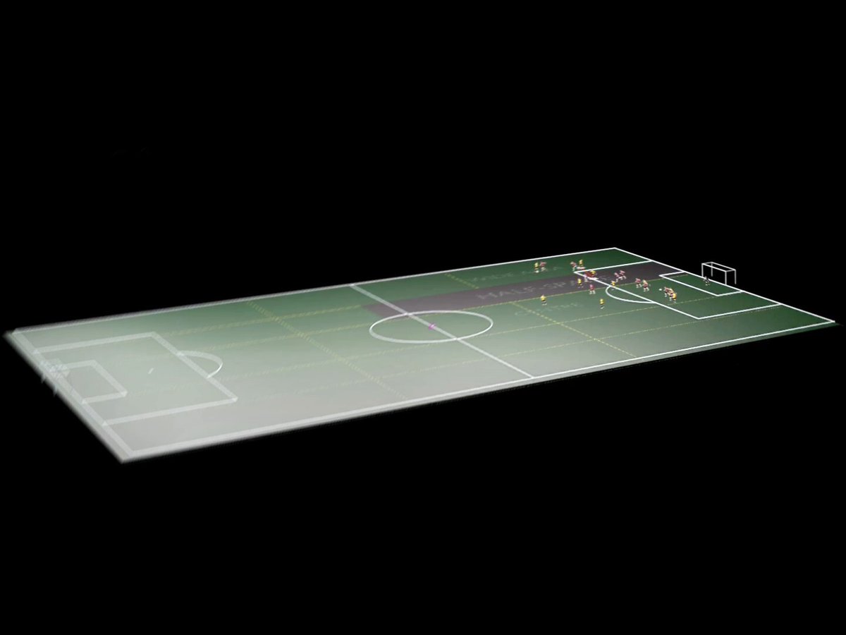 [ANALISIS] Kami menggunakan permodelan 3D sederhana untuk mengetahui kecerdikan Eberechi Eze. Ia menemukan sedikit celah di antara zonal marking Aston Villa yang rapat. Pergerakan tanpa bola Eze yaitu sedikit melebar di koridor half-space. Pemain Timnas Inggris itu kemudian menciptakan "jalur" bola untuk Christian Mosquera. Pada saat yang sama, Riccardo Calafiori sudah berlari menembus garis belakang Villa. Eze meneruskan bola kepada Richi yang segera dikirim ke depan gawang. Bukayo Saka menyambutnya. Gol tunggal Saka membuat Arsenal mengamankan tiga poin dari markas Aston Villa. Perupa model: Gudang Peluru Musik latar belakang: Jonas Blakewood-Pixabay