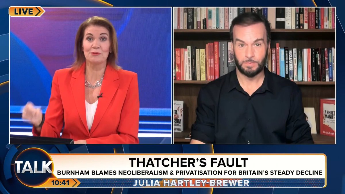 🚨"He's blaming the people for issues caused by the state. The failure of the state to grow the economy, protect our borders and ditch Net Zero." Brendan O'Neill attacks Andy Burnham for blaming 17.4 million people for "screwing up" Britain. Julia Hartley-Brewer