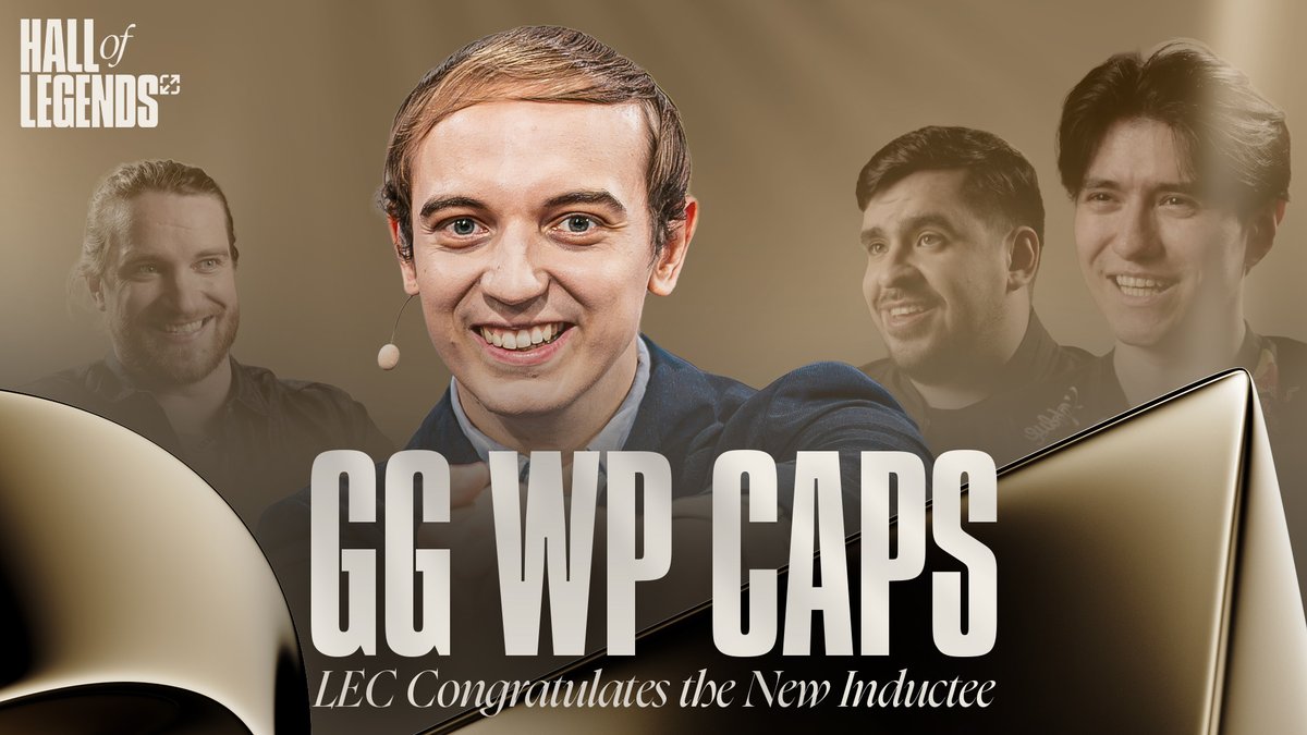 GG WP, Caps! 👏 The LEC celebrates Rasmus Winther, the newest inductee into the Hall of Legends!