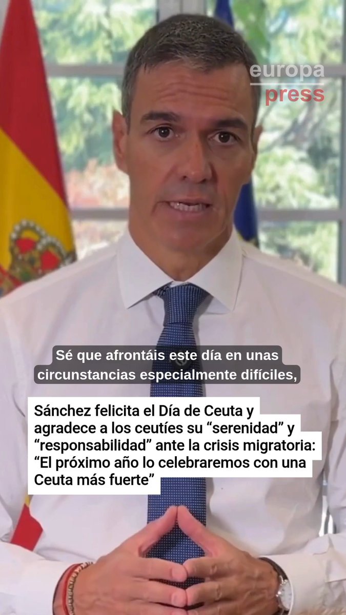 🔴 Sánchez publica este vídeo en el que agradece a los ceutíes su “serenidad” y “responsabilidad” ante la crisis migratoria: “Me hago cargo de que para muchos de vosotros hasta que no se recupere la normalidad la respuesta del Estado es insuficiente”