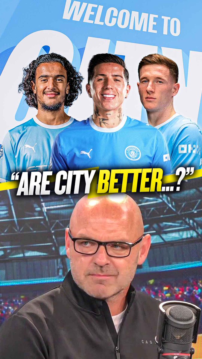 ❌"Anyone they got in isn't on the same [level] as Rodri!" 📉 "Are they better than what they were last season? I'd argue not!" Danny Murphy doesn't think #MCFC have improved since last season, despite signing Enzo Fernandez, Elliot Anderson and Ayyoub Bouaddi! 🤷‍♂️👀