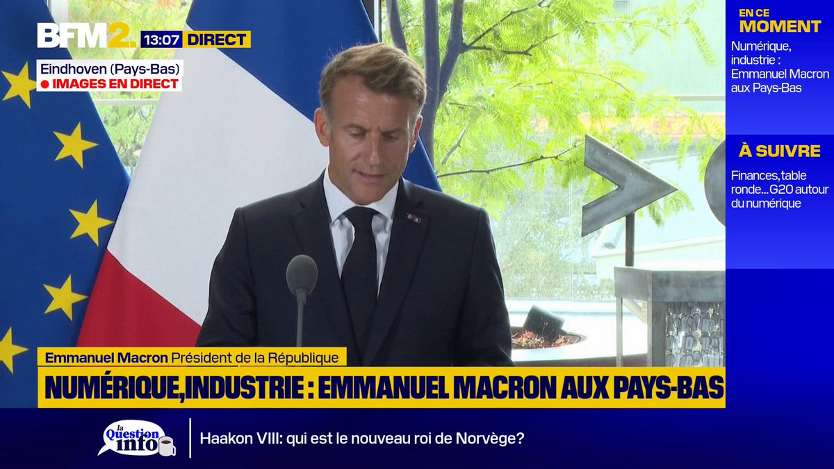 Drone explosif à Leipzig: "Il est très clair, une fois encore, que c'est une ingérence", déclare Emmanuel Macron qui apporte son "soutien et sa solidarité" à l'Allemagne #BFM2