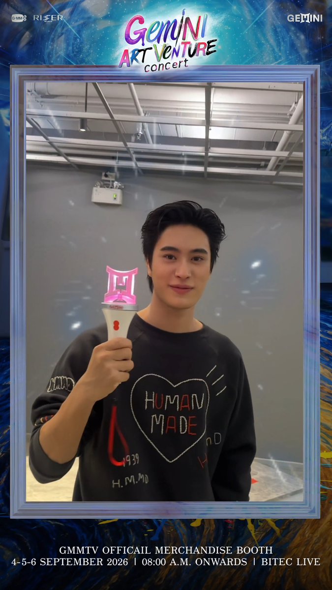 GEMINI OFFICIAL LIGHT STICK รอให้ทุกคนเป็นเจ้าของอยู่ที่ GEMINI ART-VENTURE CONCERT น้า GMMTV OFFICIAL MERCHANDISE BOOTH 4-5-6 SEPTEMBER 2026 08:00 AM onwards BITEC LIVE #GeminiConcert #GMMTV