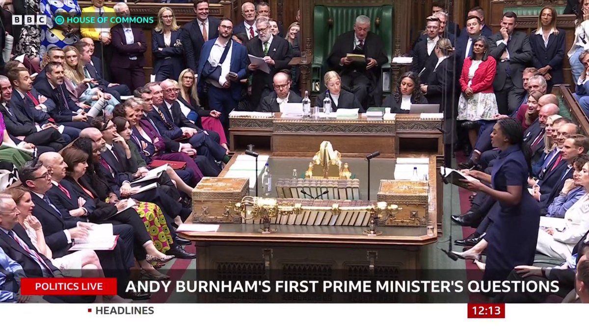 Kemi Badenoch says the cost of borrowing is far more than it was under Liz Truss and it’s the “same old Labour politics" The PM says this will be a government “grounded in fiscal responsibility” that will help reduce cost of living pressure #PMQs