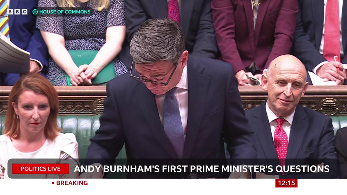 Kemi Badenoch asks Andy Burnham whether it's time to "ditch the vibes and get serious about [defence]," after Germany said Russia was behind a drone attack at Leipzig's airport ⁠The PM says there is "no problem" with the commitment to defence #PMQs