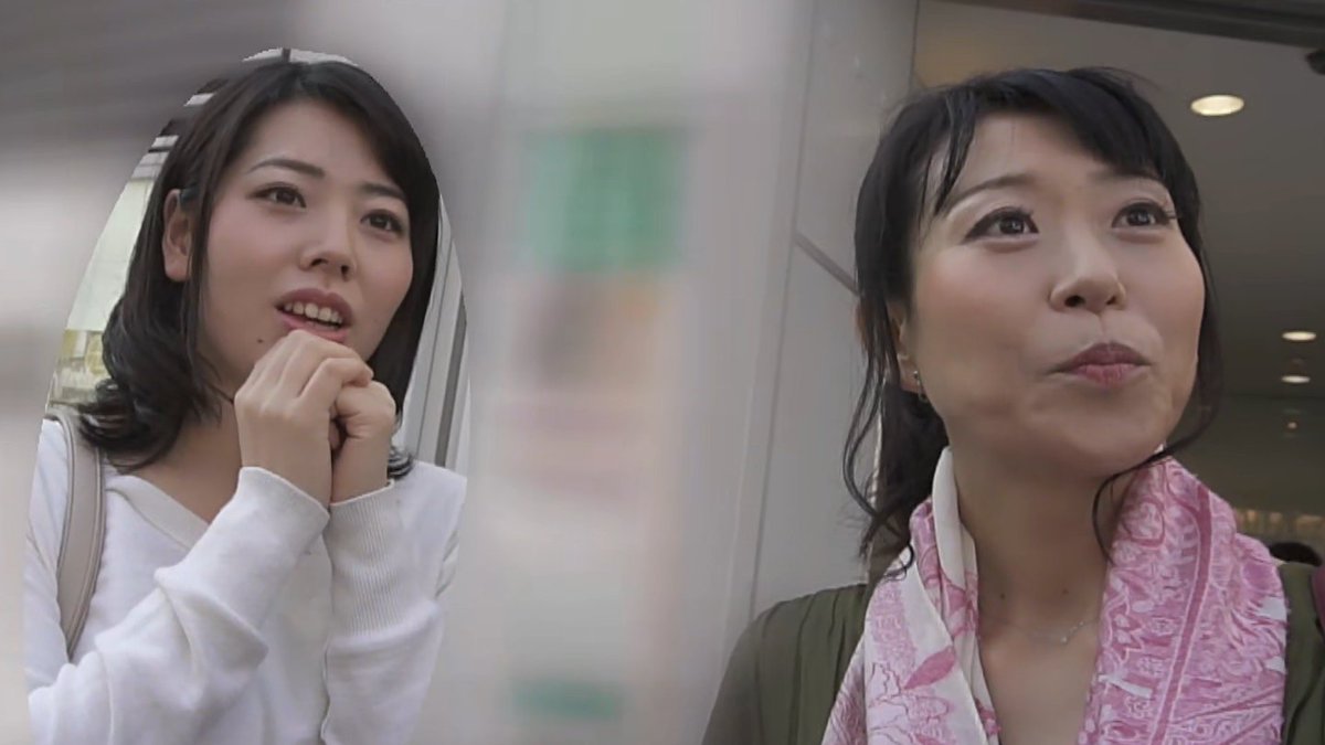 移動中の母娘にインタビュー