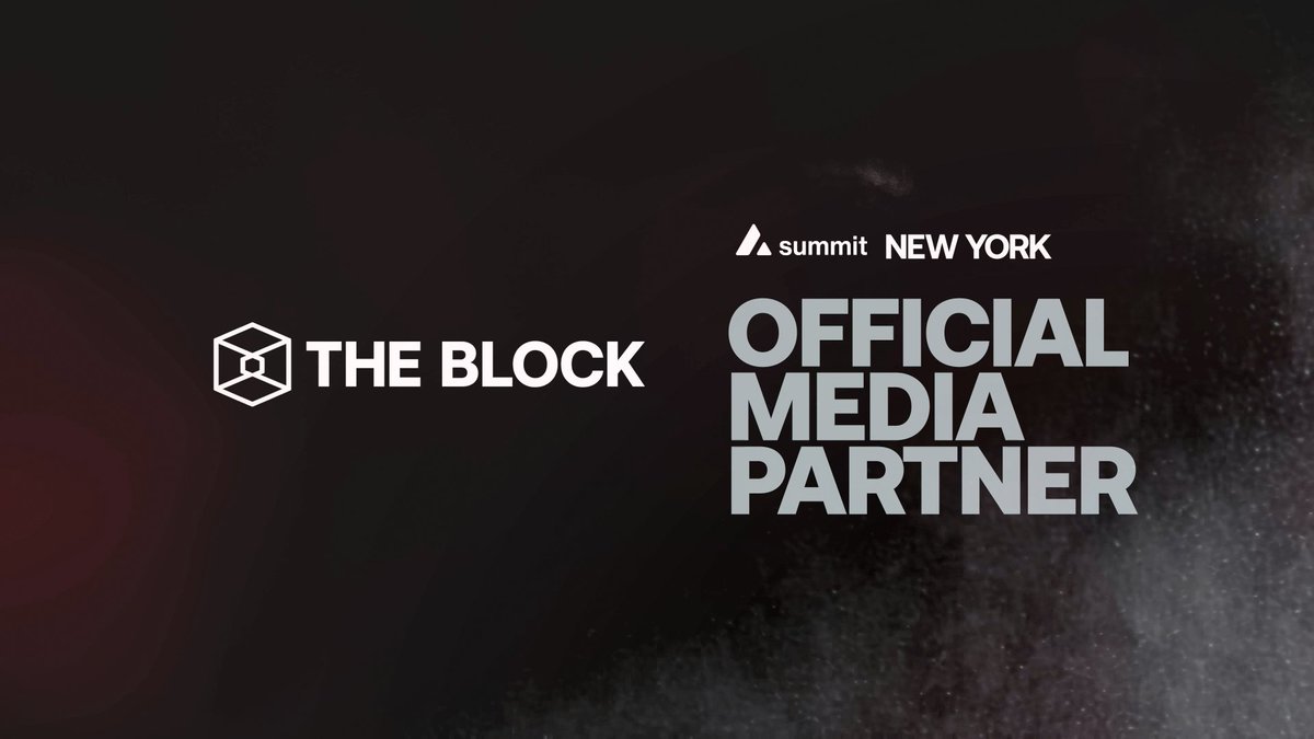 The Block joins Avalanche Summit as an official media partner. Two days of interviews with the founders and executives building onchain finance, published from the floor as they happen. On the record, The Block live from NYC.