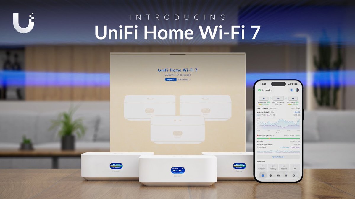 Introducing: Whole-Home WiFi by UniFi 🔹 Plug-and-play simplicity 🔹 True 10G meshing w/ Multi-Link Operation 🔹 Intelligent setup &amp; placement guidance 🔹 Effortlessly expand w/ additional Express 7s Enterprise-grade performance. Zero hidden agendas.