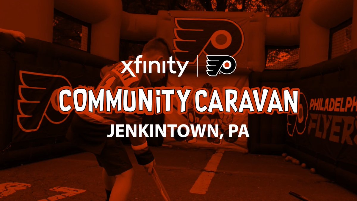 Hockey season is just around the corner! 👀🏒 The Flyers Charities & Community Community Caravan presented by Xfinity closed out its summer tour with a fan-nominated stop in Jenkintown, PA. #LetsGoFlyers