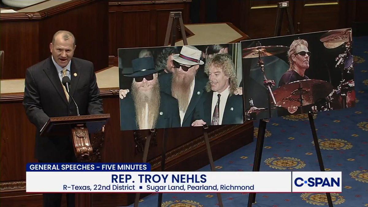 .Congressman Troy E. Nehls tribute to ZZ Top drummer Frank Beard, who died August 17.