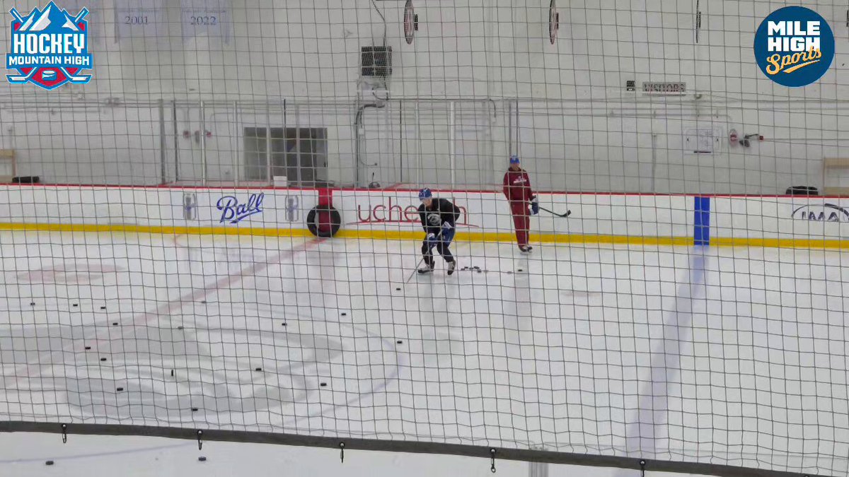 ALL HAIL CALE 👑🥬! Cale Makar is on the ice in Denver for the first time since signing his record-breaking contract last week with the Avs. #Avs #GoAvsGo