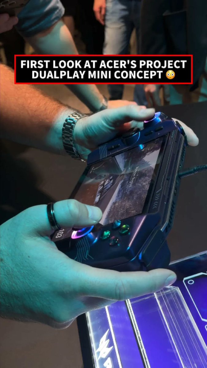 Can an 8-inch device work as both a handheld and a mini-laptop? 🎮💻 Acer just unveiled Project DualPlay Mini at IFA 2026 with a flip-and-swivel screen, Intel chip, and backlit keyboard. Head to PCMag for more. Made possible by Michael Rode. #IFA2026 #acer #handheldgaming #techconcept #projectdualplaymini Travel sponsored by Roborock