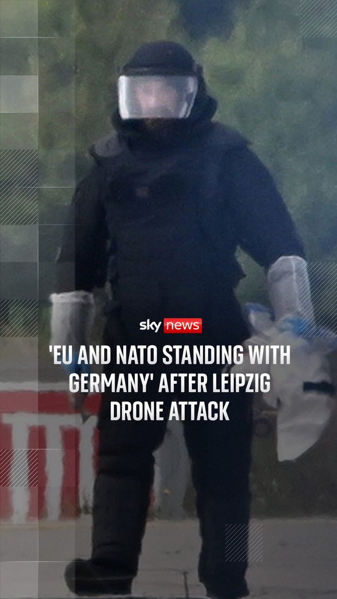 The German government said yesterday that it had concluded Moscow was responsible for an attempted drone attack on Leipzig airport last month. Both the EU and NATO have said they stand in full solidarity with Germany. Sky's Ivor Bennett reports. 🔗