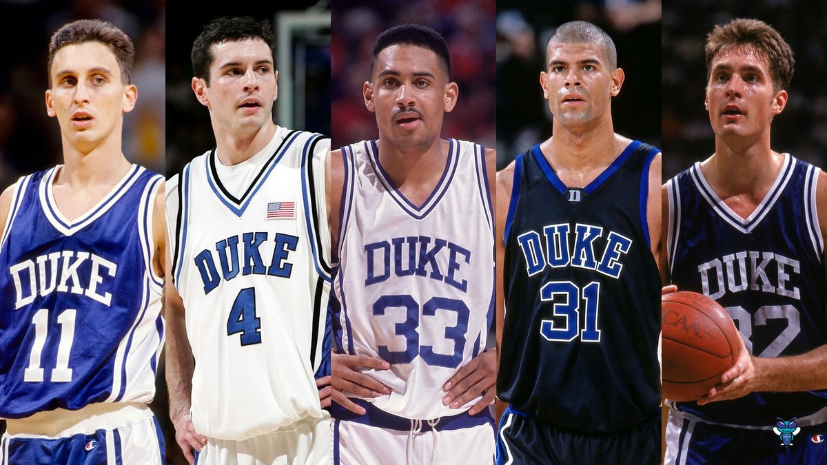 Kon Knueppel's all-time Duke Men’s Basketball starting five: — Bobby Hurley — JJ Redick — Grant Hill — Shane Battier — Christian Laettner (📹 Marty Mush)