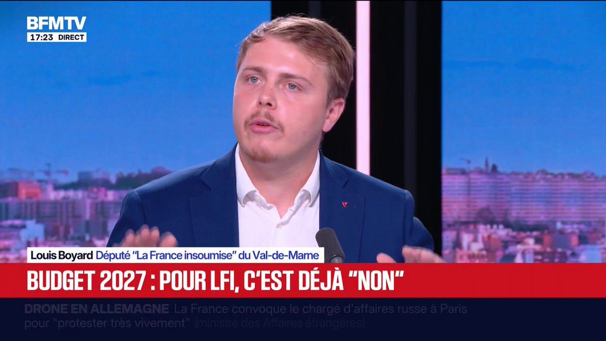 Budget 2027: l’État doit “partager la richesse ou c’est la censure”, prévient Louis Boyard, député LFI