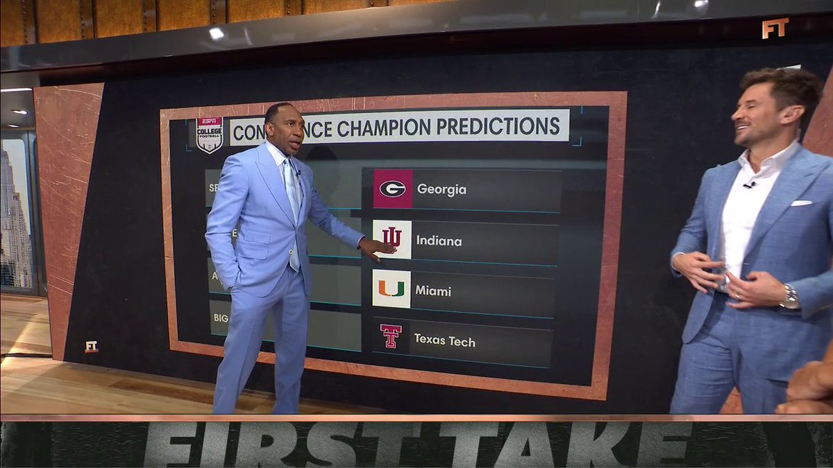 “Ohio State will win the Big Ten not Indiana!" Stephen A. weighs in on Jordan Rodgers’ college football conference championship predictions 👀