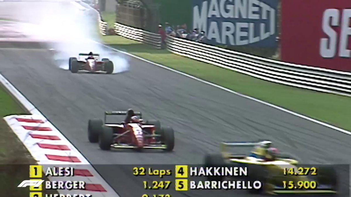 Em 1995, a Ferrari estava fazendo dobradinha no GP da Itália, quando a camêra do carro de Alesi se solta e acerta a suspensão de Berger que abandona. Depois o próprio Alesi abandona com problemas no motor, nada mais Ferrari que isso #F1